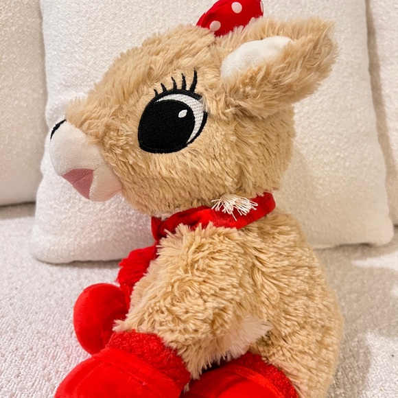 Warmies Rudolph Plush Reindeer with Red Scarf and Boots - Picture 3 of 5